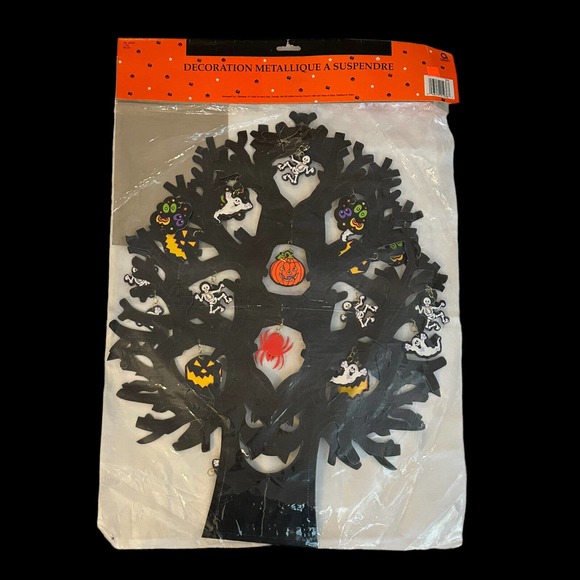Amscan Halloween Foil Spooky Tree Hanging Decoration 23”x 17” NOS Vintage - Picture 6 of 9